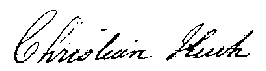 Huck's signature