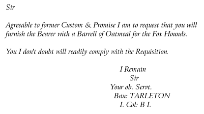 Oatmeal for the Foxhounds