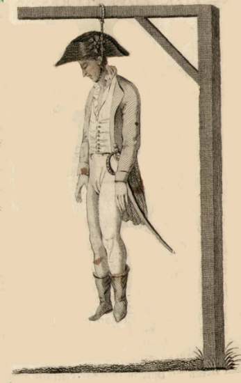 George, self-portrait on the gallows