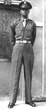 Buffalo Soldiers - Private Alfred Bess at Fort Bliss in 1950.