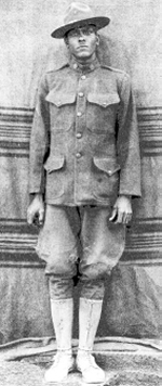 Buffalo Soldiers - Dewey B. Bess, 6th Battalion, 165th Brigade, probably taken in 1918.