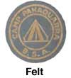 camp pahaquarra felt patch 2