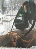 Carlos Schwabe The Grave-Digger's Death -