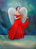 Laura Kurpiel Angel with a Red Dress On recent