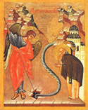 icon of the miracle of the Archangel Michael in Chonae recent