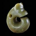 Jade coiled dragon China c  BC