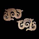 Jade pendants in the form of dragons China th century BC
