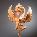 golden griffin tiepin with old miner diamond for sale from Adin