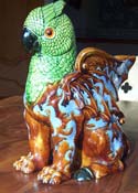 Majolica Parrot-Hippogriff note the hoofsbriimage courtesy Sandra in Englandi