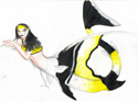 Moorish Idol Mermaid by Lauren Medusa Tregenza 