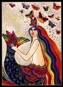 Mermaid with Butterflies by Laurel Birch