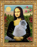 Mona Lisa with cat