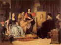 Leonardo che ritrae la Gioconda by Cesare Maccari 
