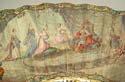 c French fan depicting tthe visit of the Queen of Sheba to Solomon