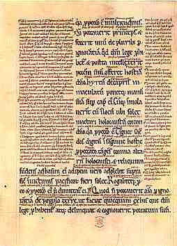 Bible text with gloss