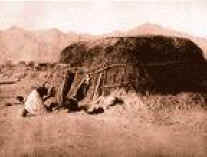 Native Americans - Indian Homes, Native Housing, Tipis, Wigwams and Longhouses - Hogan a Pima indian Ki