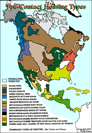 Native Americans - Indian Homes, Native Housing, Tipis, Wigwams and Longhouses
