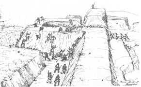 Attack on the parapets