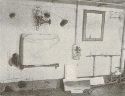 Damage to the berthdeck bulkhead