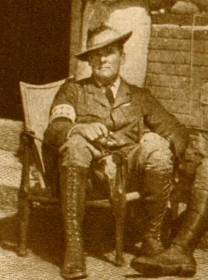 Richard Harding Davis relaxing in Manchuria