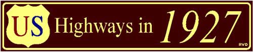 US Numbered Highways in 1927.