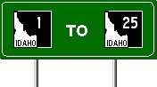 Idaho Hwy 1 to Idaho Hwy 25