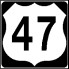 Modern US 47 shield