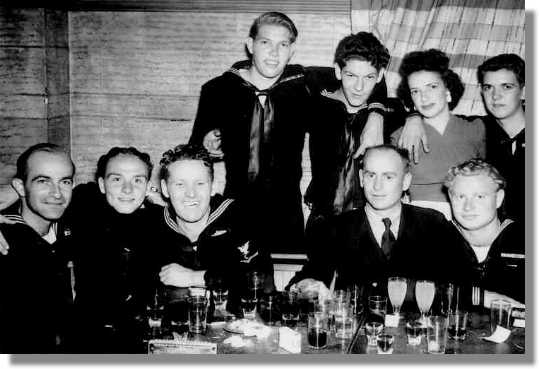 USS Hazelwood Sailors enjoy a well-deserved Liberty, 1945