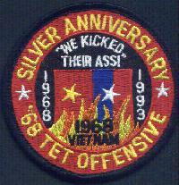 Vietnam War 1968 TET Offensive Silver Anniversary Patch