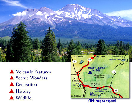 Map of Mt. Shasta Region